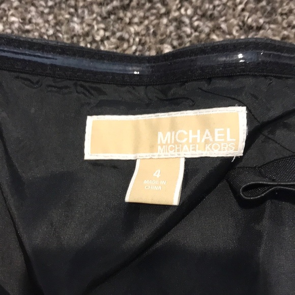 NWT Michael Kors Black Leather Mini Tube Top Dress - Picture 5 of 8